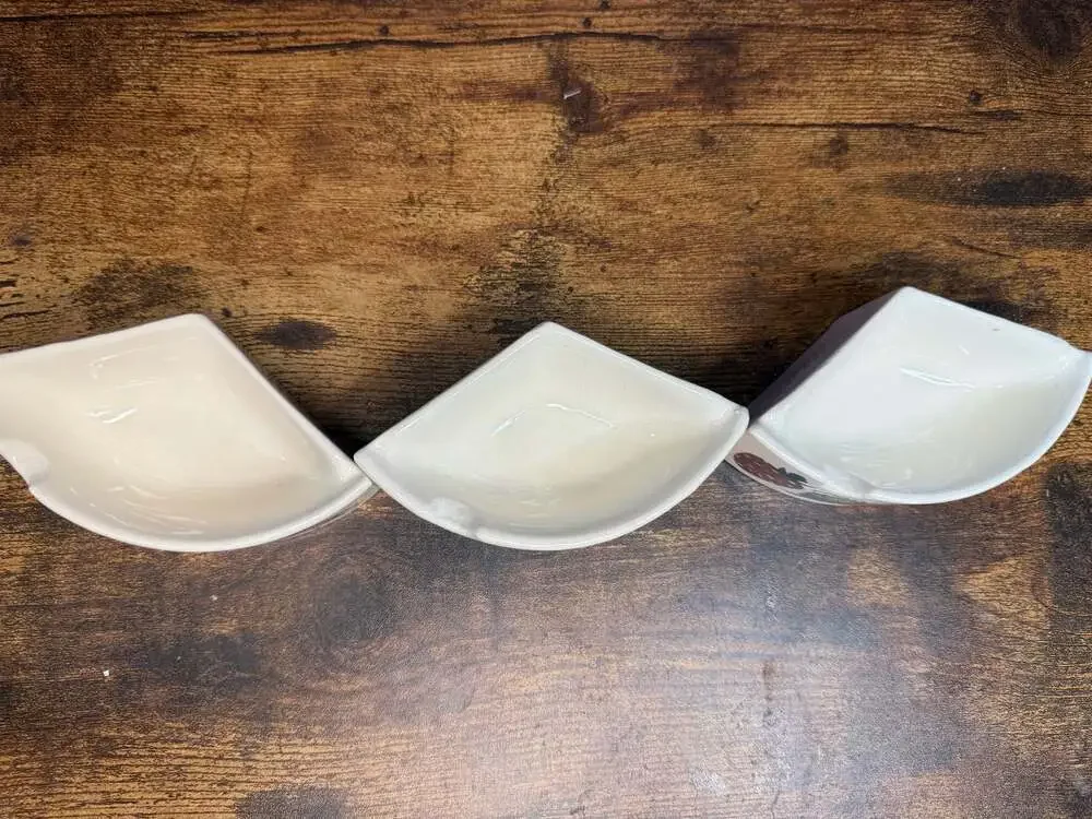 Vintage Ceramic 3-Section Strawberry Condiment Serving Dish